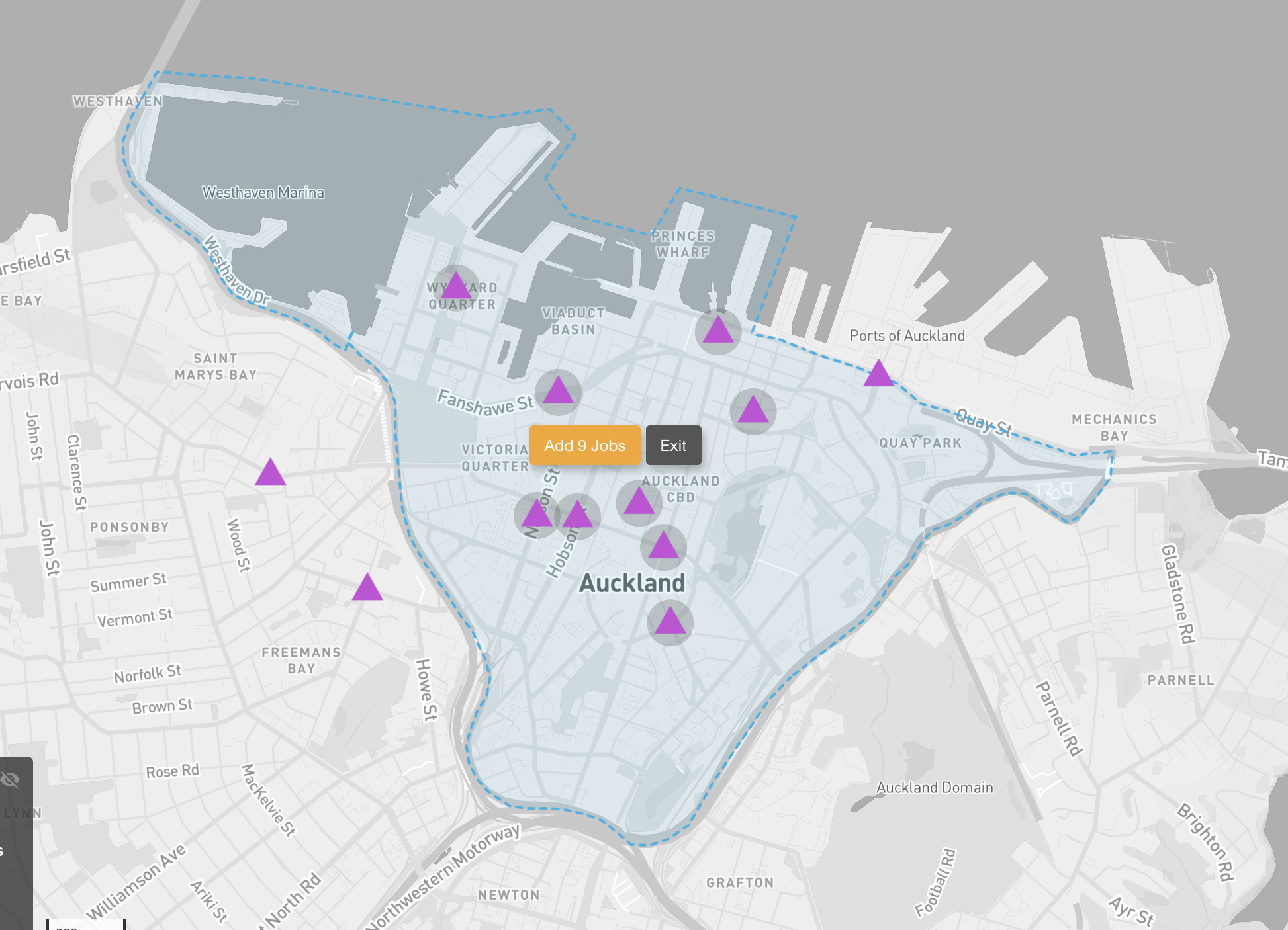 vWork Geo Fencing with KLM-2